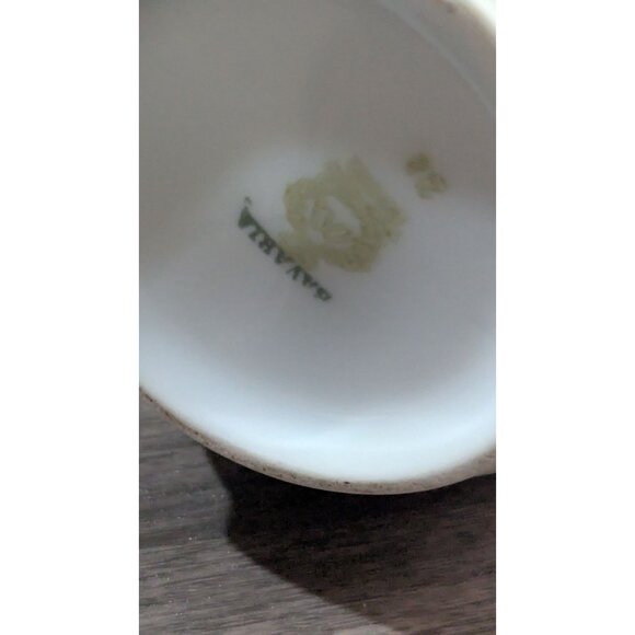 Bavaria Porcelain Coffee Set Pitcher & 2 Cups Floral Gold Trim Antique chocolate - Picture 6 of 8